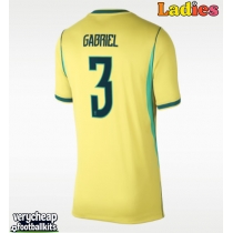 Brazil Gabriel Magalhaes #3 Replica Home Shirt Ladies World Cup 2026 Short Sleeve